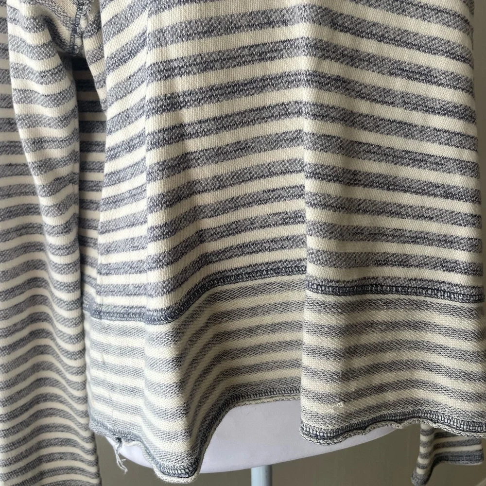 Free People Striped Gray Cowl‎ Neck Sweater